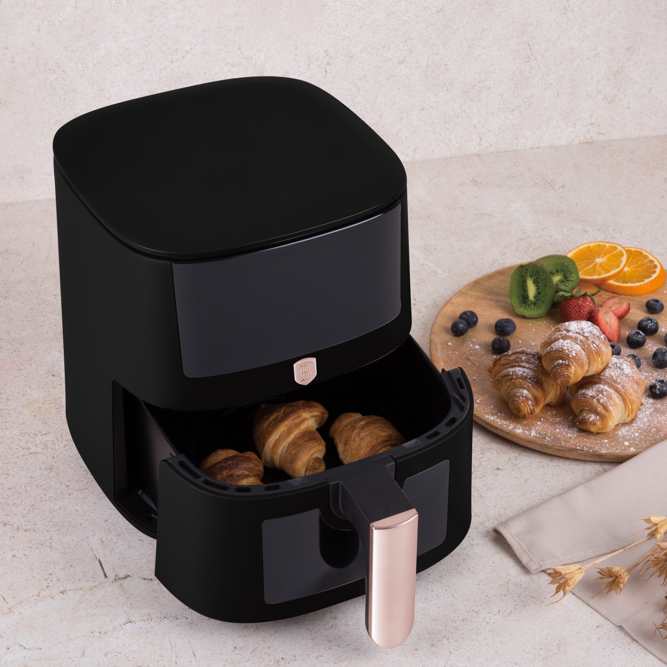 Berlinger Haus AirFryer átlátszó ablakkal 5 L 1400 W Black Rose Collection
