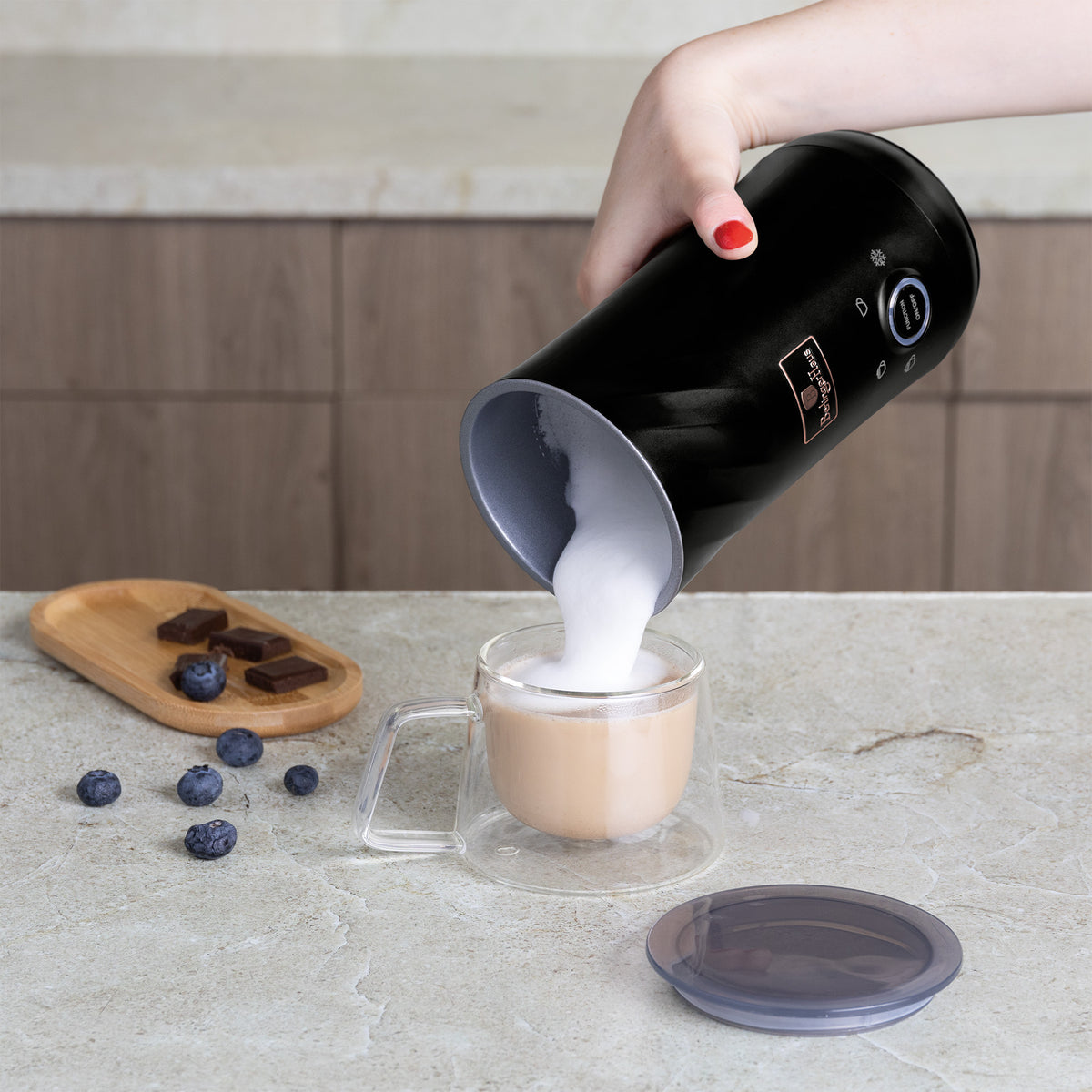 Berlinger Haus elektromos 4 az 1-ben tejhabosító 500 W 550 ml Black Rose Collection