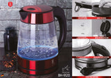 Berlinger Haus elektromos üveg LED-es vízforraló 1,7 l 2200 W Metallic Line Burgundy Edition