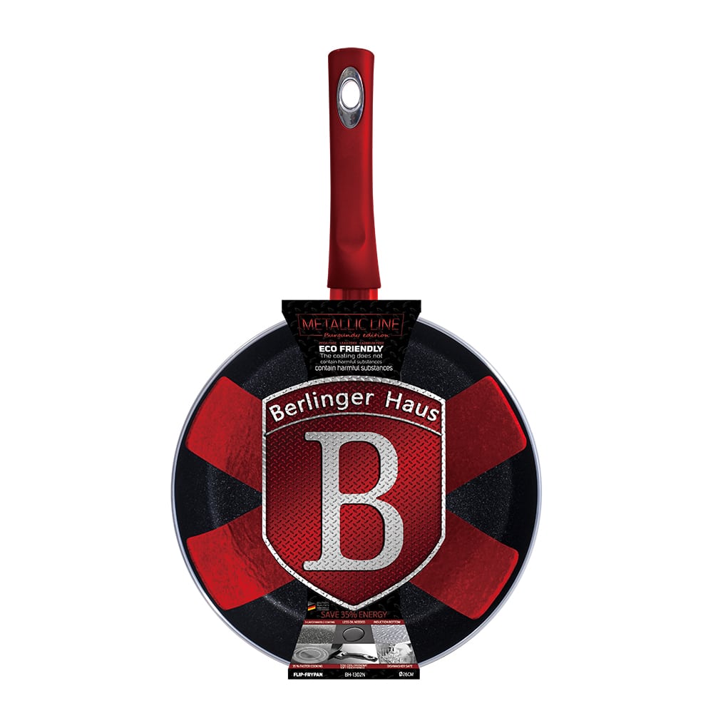 Berlinger Haus flip serpenyő 26 cm Metallic Line Burgundy Edition