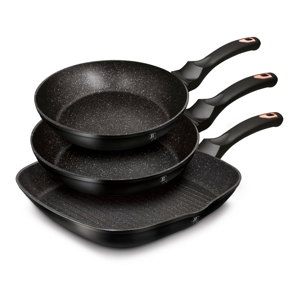Berlinger Haus Indukciós 3 részes serpenyő készlet Black Rose Collection