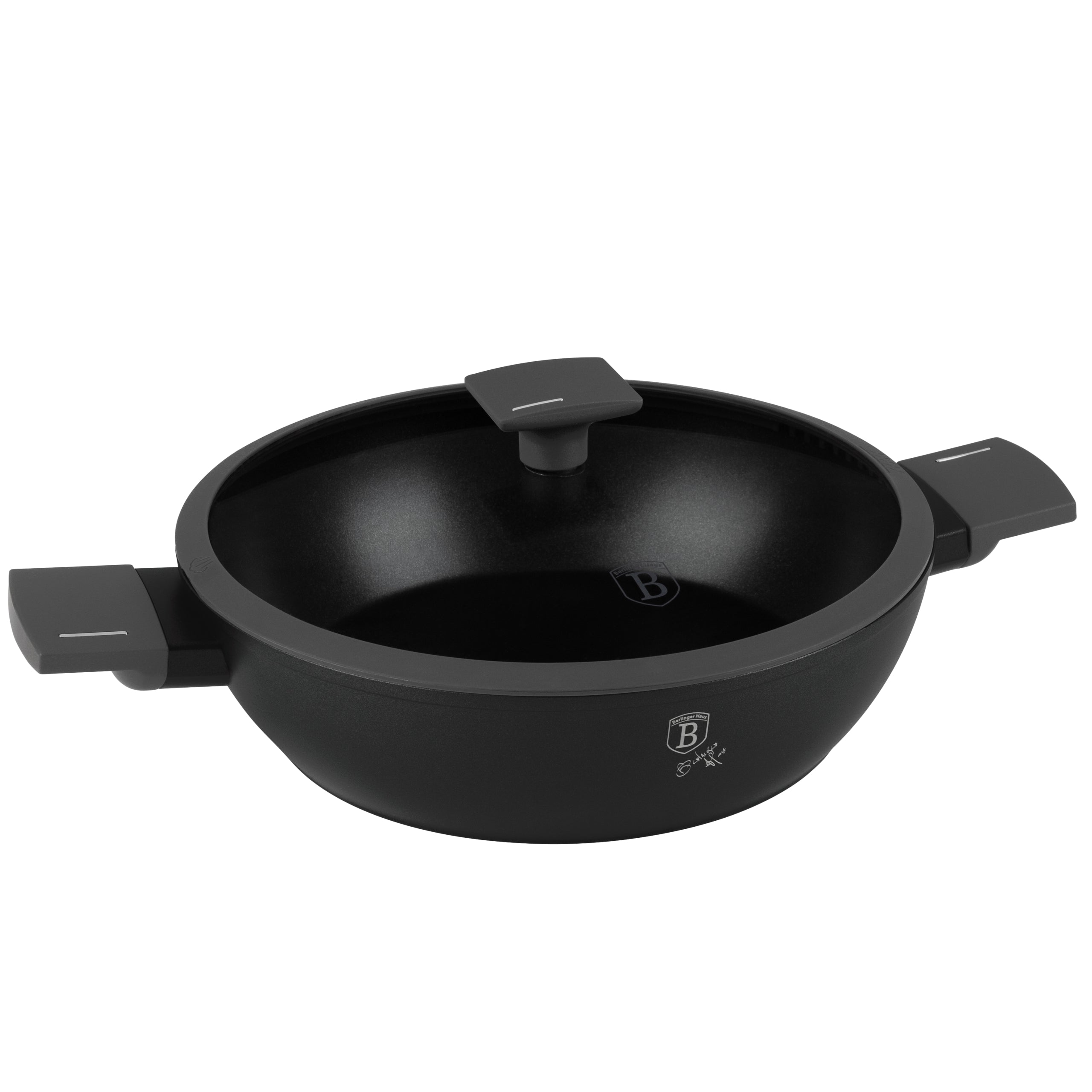 Berlinger Haus indukciós Alacsony lábas fedővel 3,8 L Antracit Collection