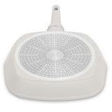 Berlinger Haus indukciós tapadásmentes Grill serpenyő fedővel 28 cm matt krém Sahara Collection