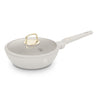 Berlinger Haus indukciós tapadásmentes mély serpenyő fedővel 24 cm matt krém Sahara Collection