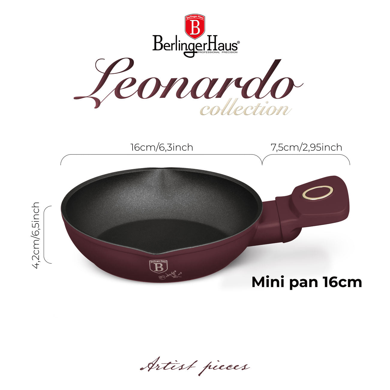 Berlinger Haus Indukciós tapadásmentes Mini serpenyő 16 cm Leonardo Collection