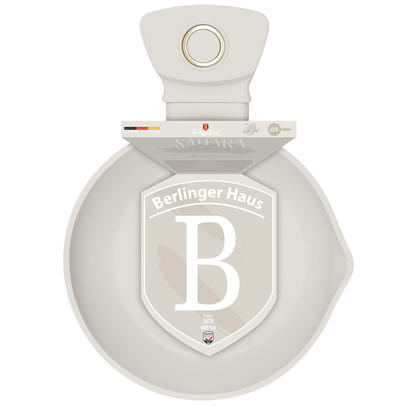 Berlinger Haus indukciós tapadásmentes mini serpenyő 16 cm matt krém Sahara Collection