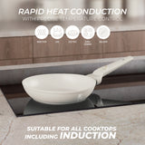 Berlinger Haus indukciós tapadásmentes serpenyő 24 cm matt krém Sahara Collection