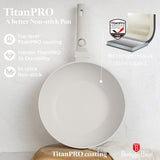 Berlinger Haus indukciós tapadásmentes wok serpenyő 28 cm matt krém Sahara Collection