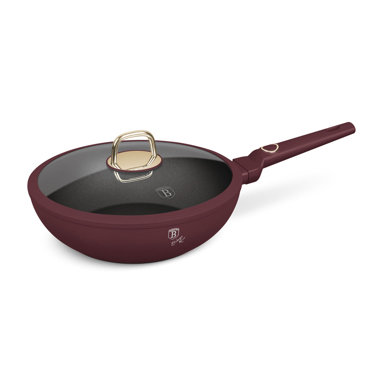Berlinger Haus indukciós tapadásmentes Wok serpenyő fedővel 28 cm Leonardo Collection