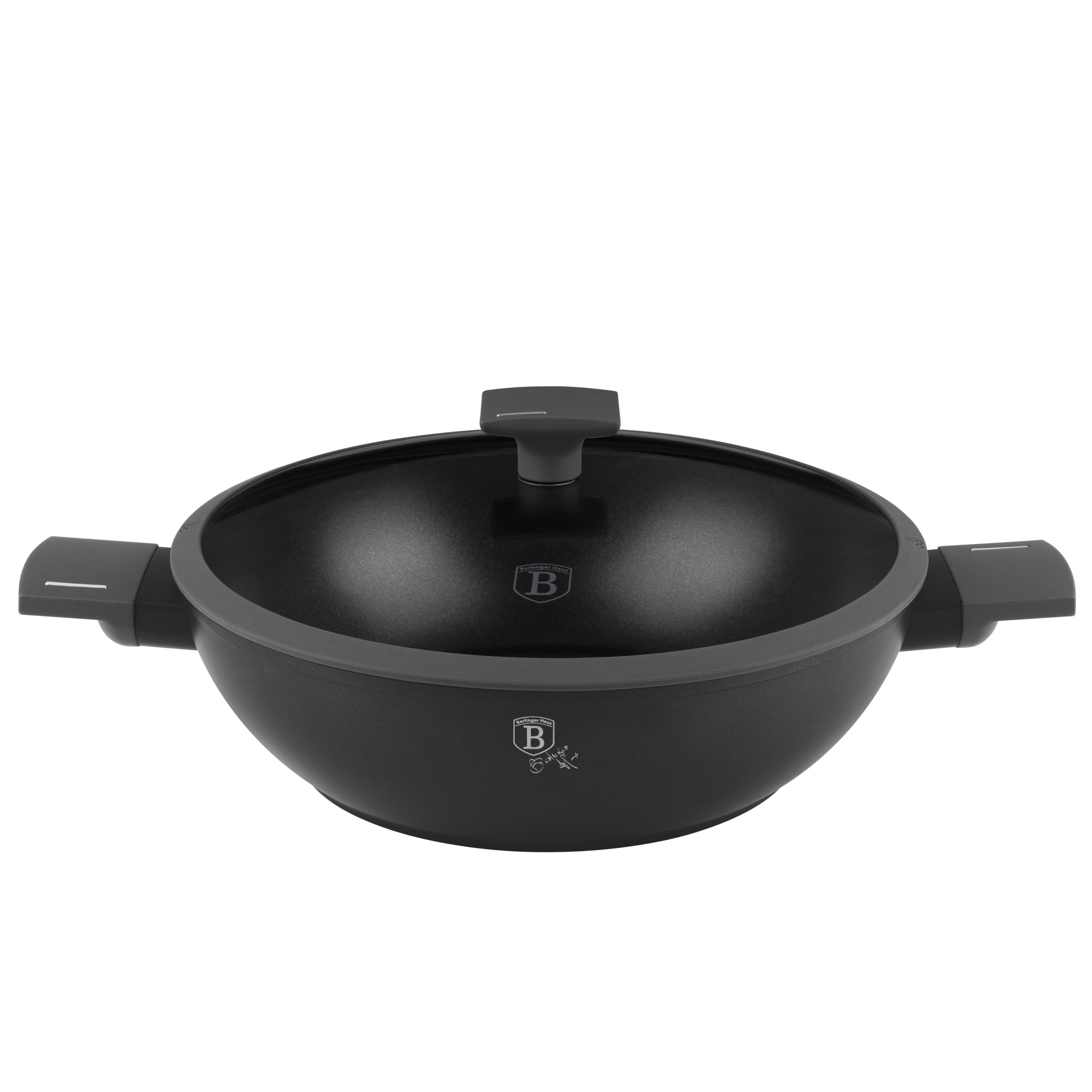 Berlinger Haus indukciós Wok fedővel 30 cm Antracit Collection