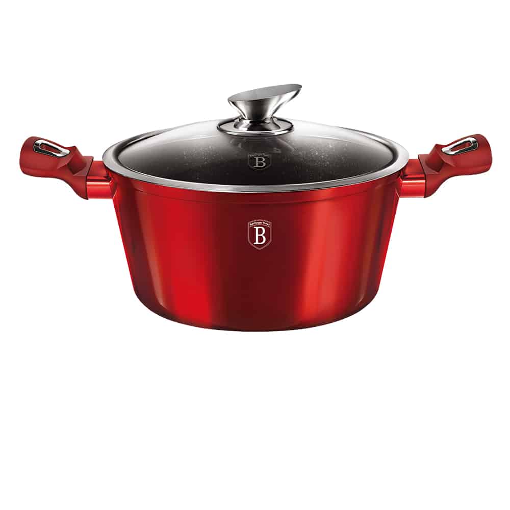 Berlinger Haus Lábas fedővel 2,5 L Metallic Line Burgundy Edition