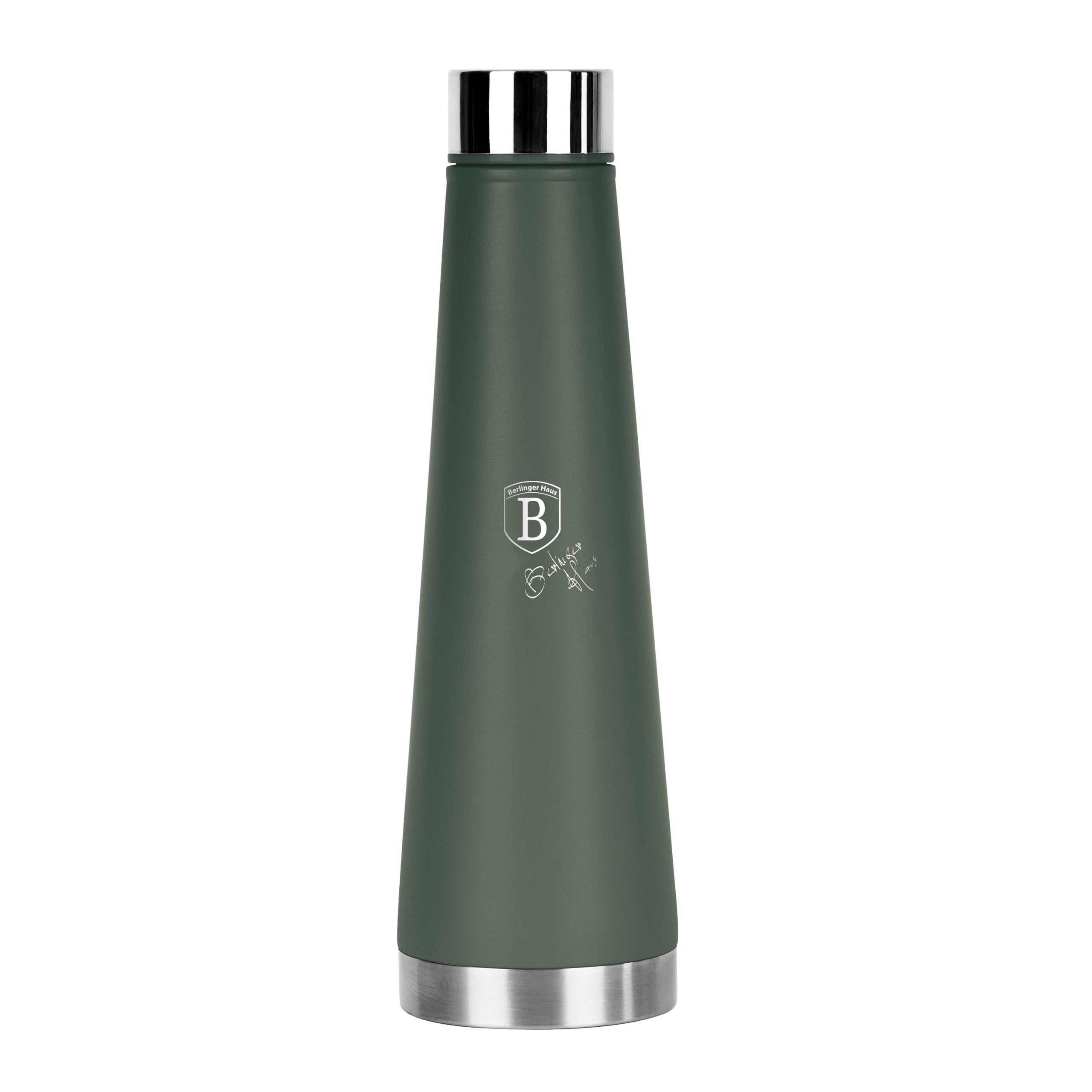 Berlinger Haus matt zöld rozsdamentes acél Palack alakú termosz 400 ml