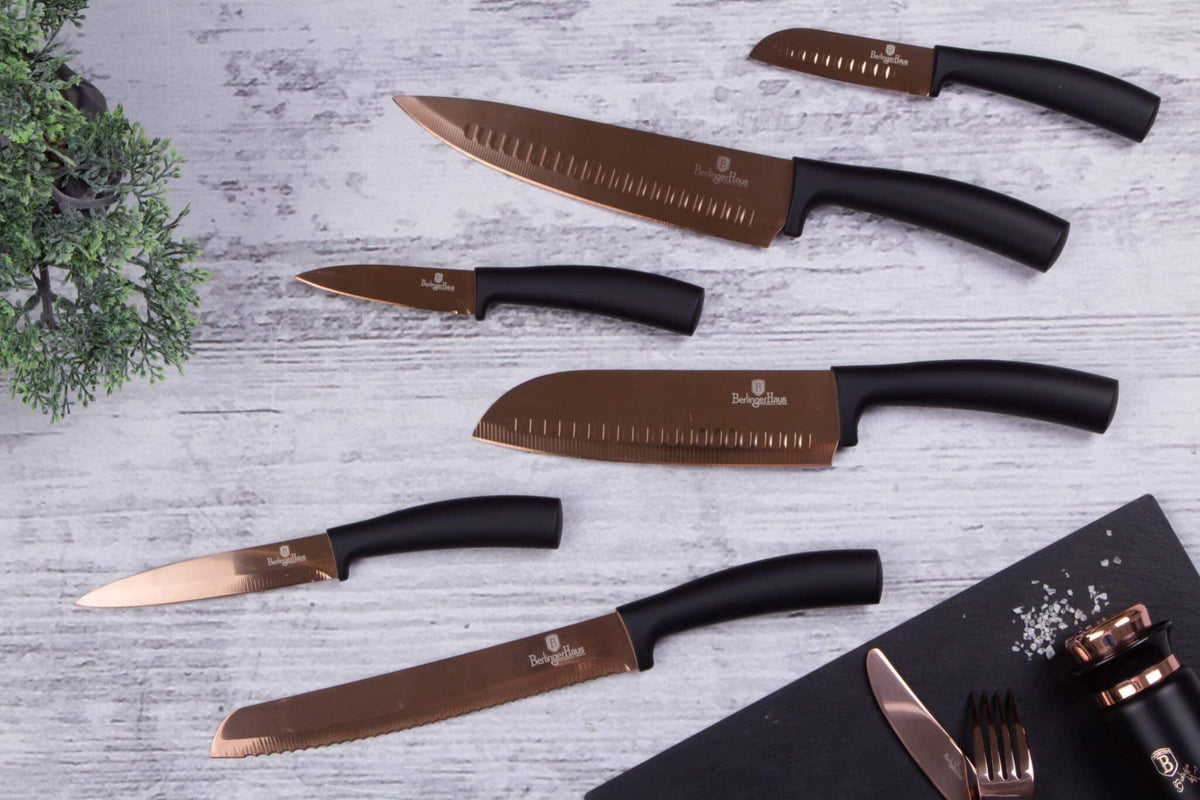 Berlinger Haus rozsdamentes acél 6 részes késkészlet rose gold pengével Black Rose Collection