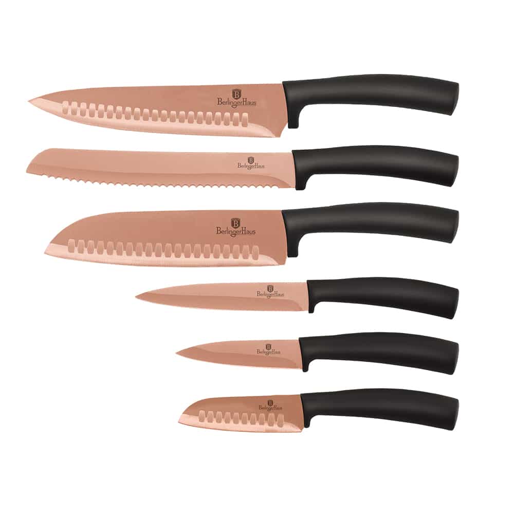 Berlinger Haus rozsdamentes acél 6 részes késkészlet rose gold pengével Black Rose Collection