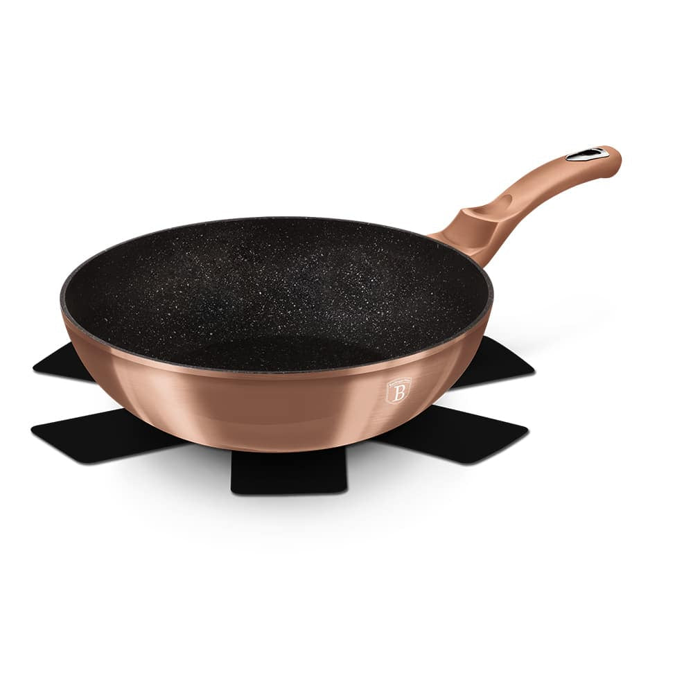 Berlinger Haus wok serpenyő 28 cm Metallic Line Rose Gold Edition