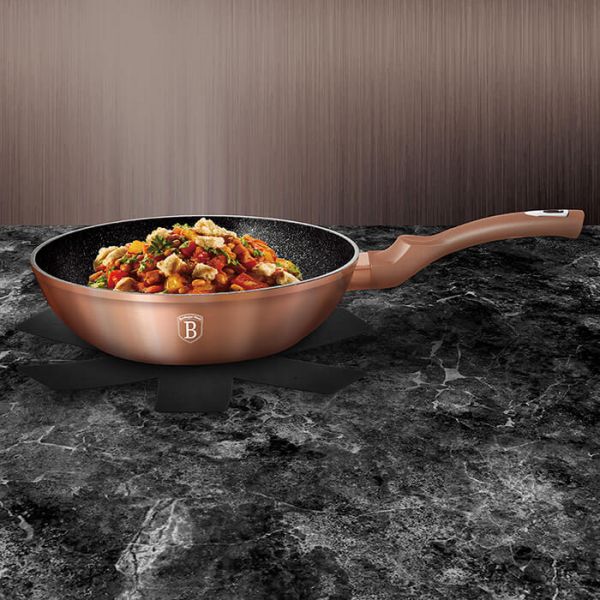 Berlinger Haus wok serpenyő 30 cm Metallic Line Rose Gold Edition