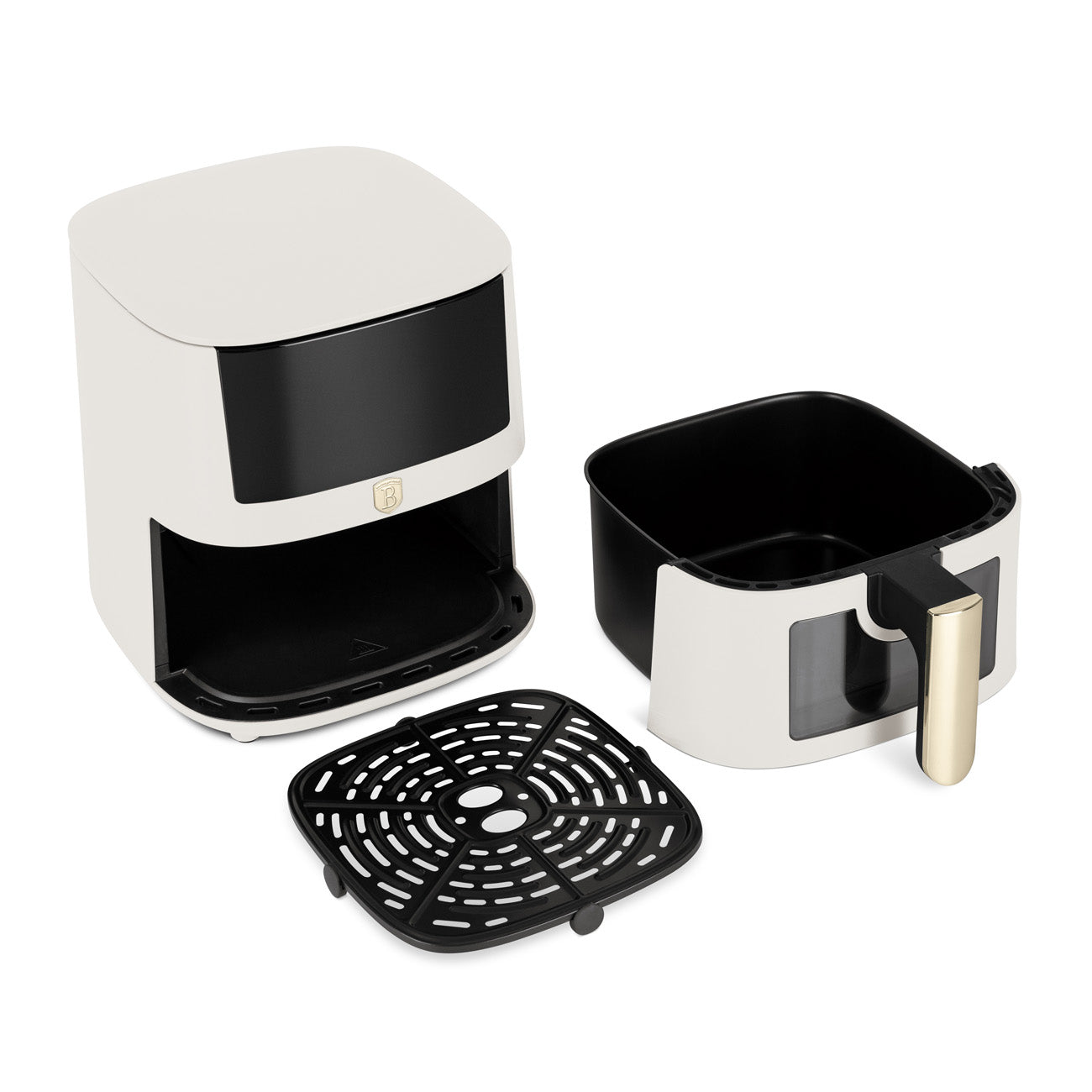 Berlinger Haus XL AirFryer 5 L átlátszó ablakkal matt krém