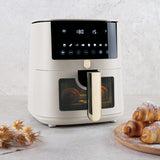 Berlinger Haus XL AirFryer 5 L átlátszó ablakkal matt krém