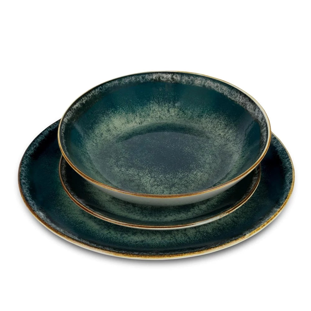 Berlinger Haus 18 részes porcelán étkészlet Aspen matt szürke