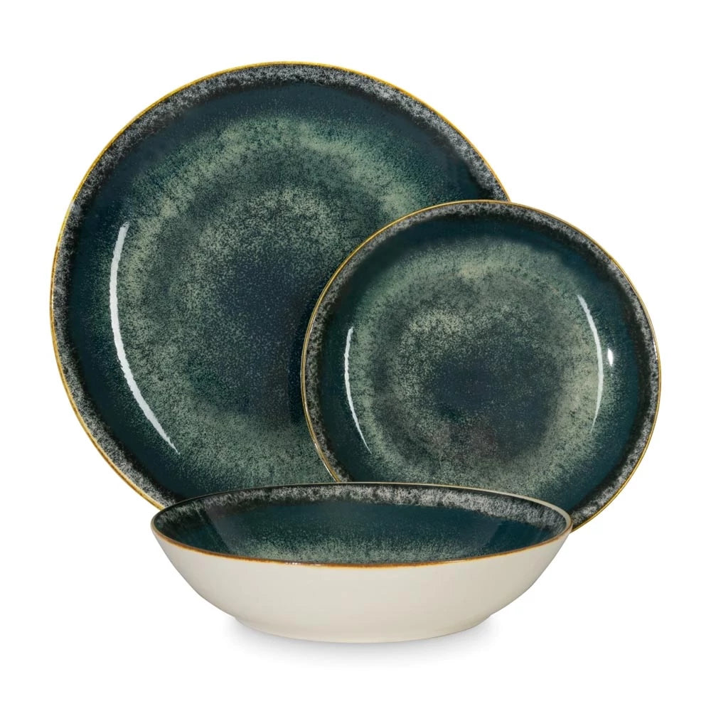 Berlinger Haus 18 részes porcelán étkészlet Matte Green zöld