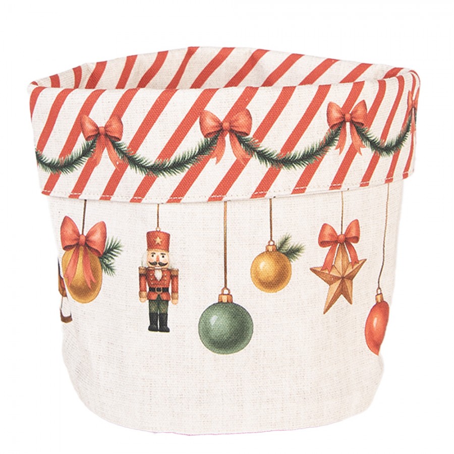 Karácsonyi kenyérkosár 15x16 cm pamut Christmas Carousel Dream
