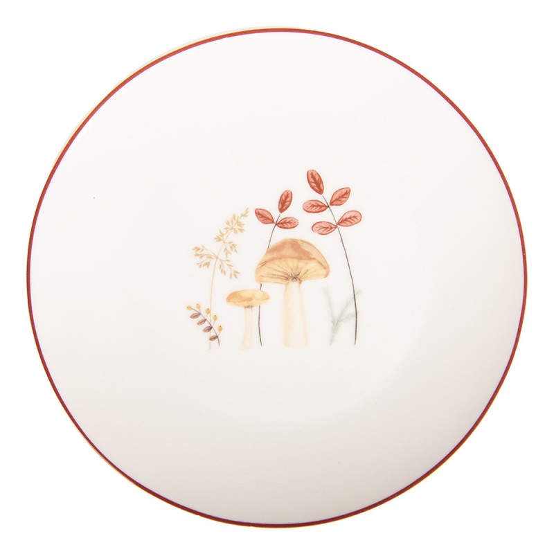Őszi gomba mintás Porcelán desszert tányér 20 cm Little Fall