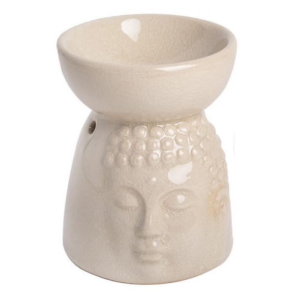 Párologtató Buddha arcos kerámia párologtató 11,5 cm drapp