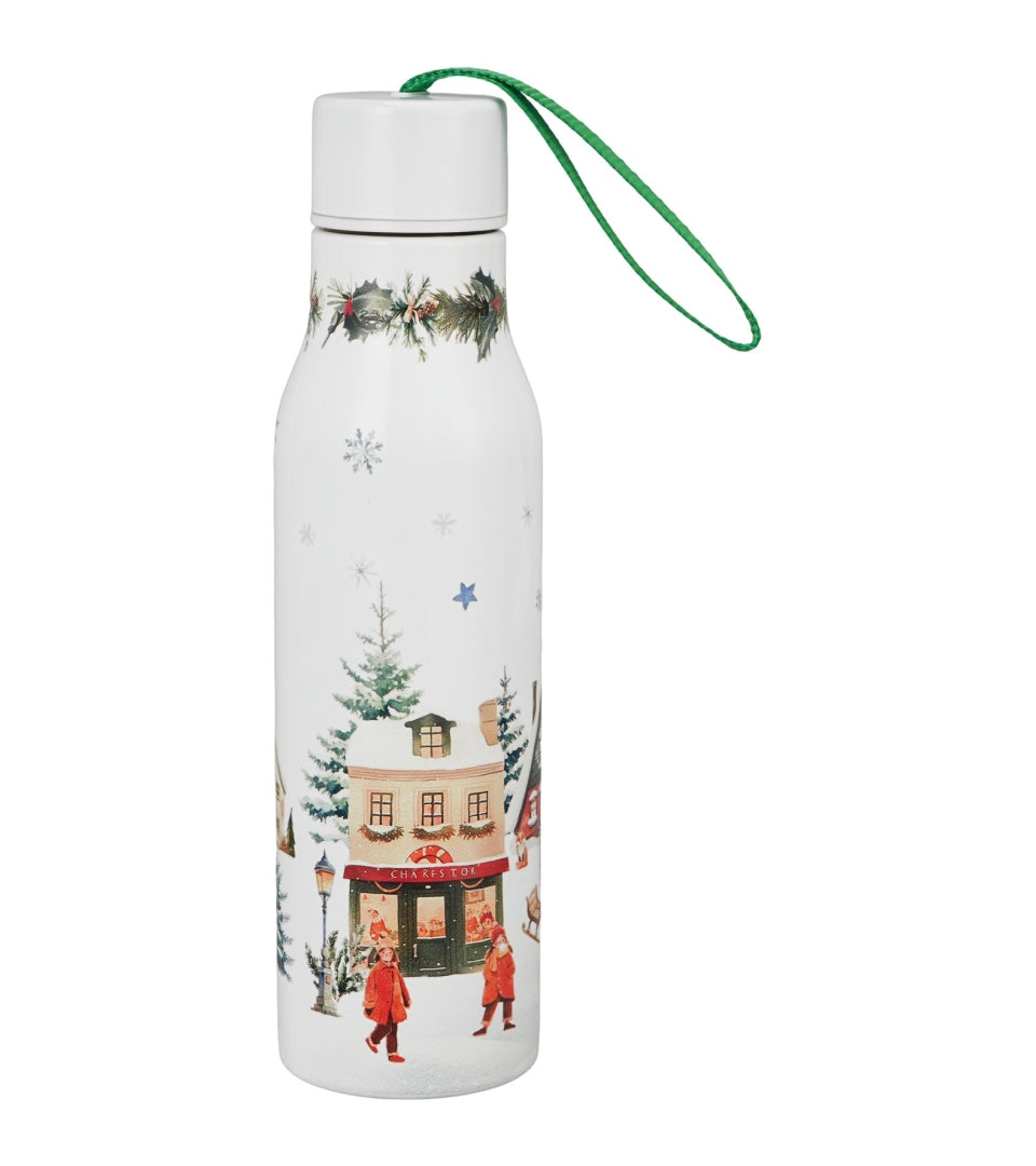 Karácsonyi Rozsdamentes acél hőtartó termosz duplafalú 0,5 L Christmas Village