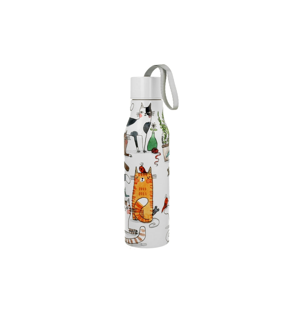 Duplafalú rozsdamentes acél hőtartó termosz lusta cicák 500 ml
