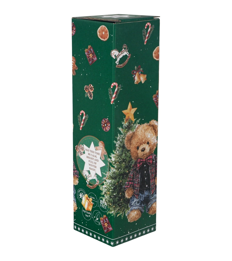 Karácsonyi Rozsdamentes acél hőtartó termosz duplafalú 500 ml Teddy Noel