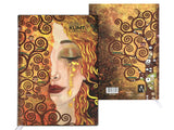Vonalas notesz füzet kemény fedeles 21x14,5 cm 80 oldalas Klimt Arany könnyek