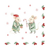 Karácsonyi szalvéta egeres Winter Mice 33x33 cm 20 db-os