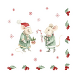 Karácsonyi szalvéta egeres Winter Mice 33x33 cm 20 db-os