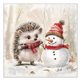 Karácsonyi szalvéta – Spike és Frosty, 33x33 cm, 20 db-os