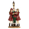 Éneklő gyerekek kandeláberrel vintage karácsonyi figura 28 cm