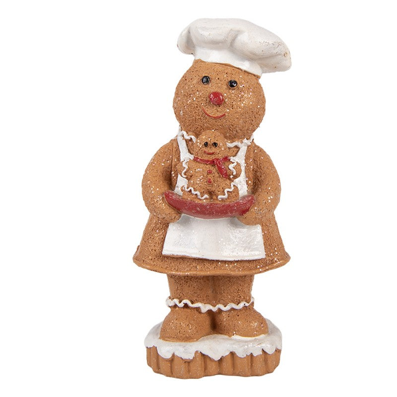 Mézeskalács figura kismézivel karácsonyi dekoráció 15 cm