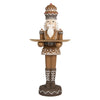 Diótörő figura mézeskalács díszes ruhában tálcával 40 cm