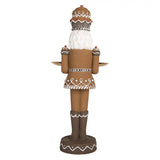 Diótörő figura mézeskalács díszes ruhában tálcával 40 cm