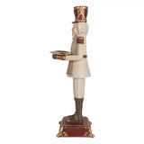 Nagy diótörő figura szürke arany tálcával 61 cm