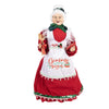 Mikulásanyó szakácsruhában karácsonyi figura 46 cm