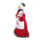 Mikulásanyó szakácsruhában karácsonyi figura 46 cm