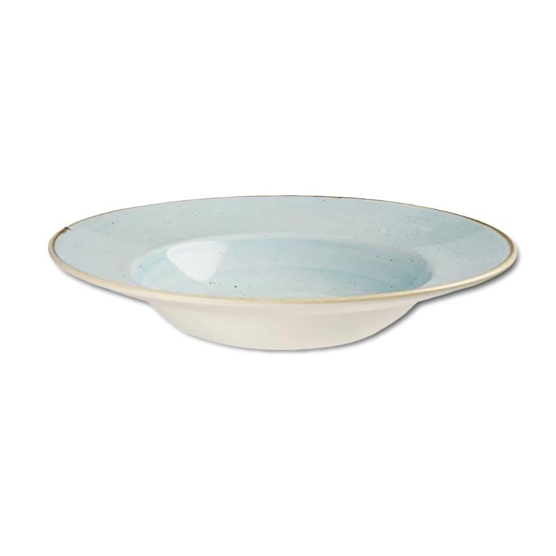 Churchill Stonecast Duck Egg Blue kerámia széles peremes mély tányér 28 cm