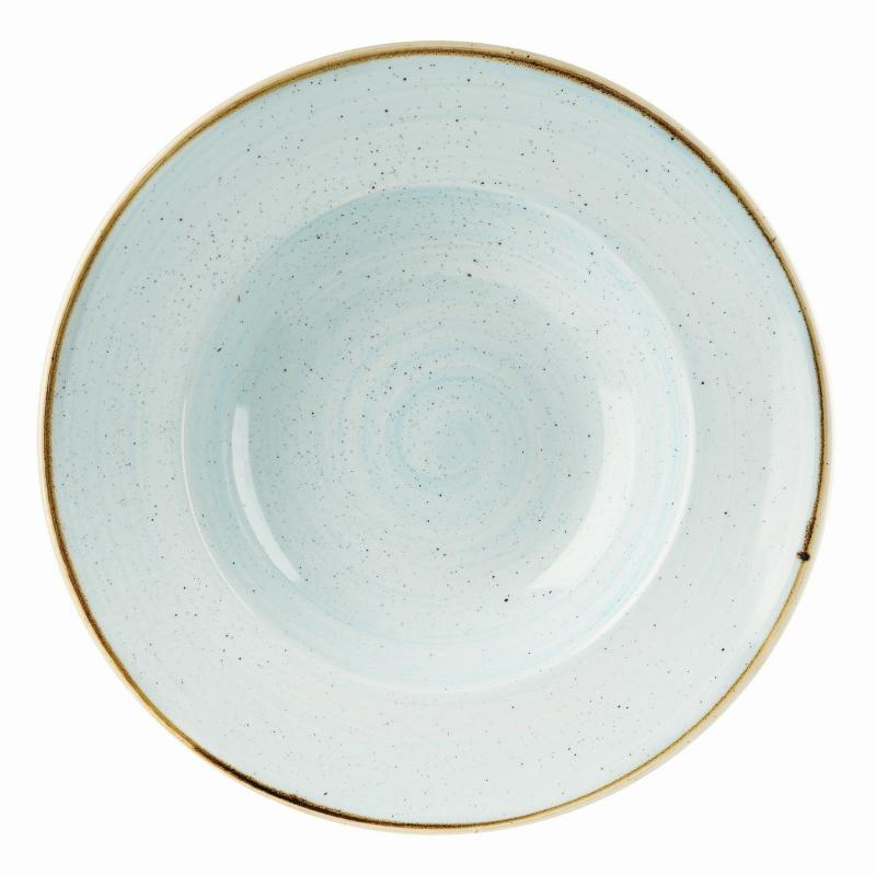 Churchill Stonecast Duck Egg Blue kerámia széles peremes mély tányér 28 cm