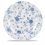 Churchill Vintage Prints fehér kék virágos porcelán peremes nagy tányér 30.5 cm