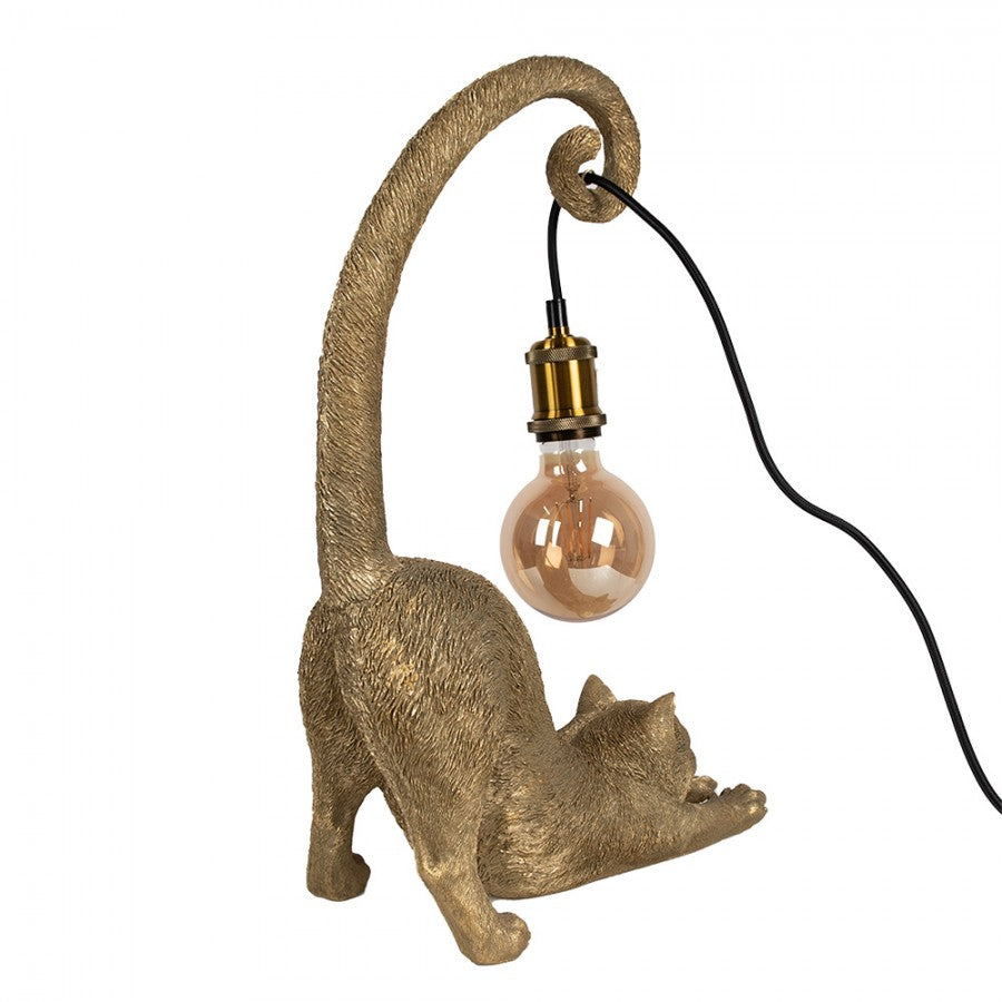 Asztali lámpa Cicás asztali lámpa arany színű 31X17X49