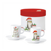 Bögre, csésze Cicás és egérkés porcelán eszpresszó kávés csésze 2 db szett díszdobozban Fridolin & Kitty