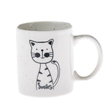 Bögre Cicás kerámia bögre fekete rajzos cica Smiles felirattal