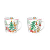 Bögre, csésze Cicás kutyás karácsonyi porcelán bögre 2 db Christmas Gang