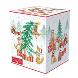 Bögre, csésze Cicás kutyás karácsonyi porcelán bögre szűrővel Christmas Gang
