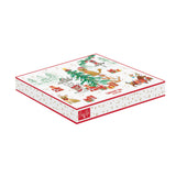 Tálca Cicás kutyás karácsonyi porcelán fenyőfa tálca Christmas Gang
